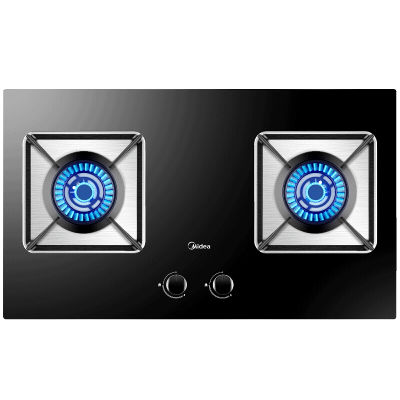 美的(Midea)燃气灶具JZT-Q39(天然气) 4.5KW高效大火力 一级能效 家用嵌入式钢化玻璃双眼灶