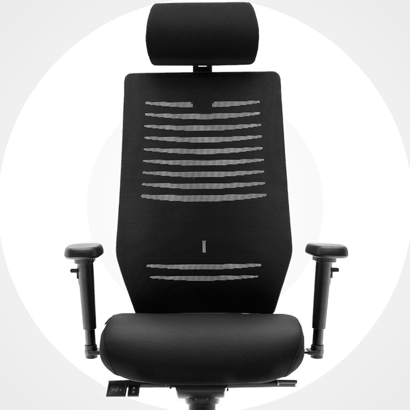 和顿 人体工学电脑椅可躺老板椅简约办公椅子家用网布商务大班椅可升降旋转黑色网椅铝合金脚