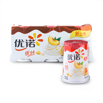 优诺优丝黄桃果粒风味发酵乳135g*3