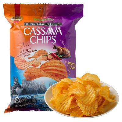 papatonk 啪啪通木薯片 火辣烤鸡味110g