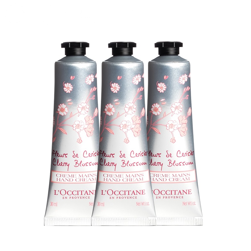 欧舒丹(L'OCCITANE)甜蜜樱花润手霜30ml*3个一组 护手霜 保湿滋润