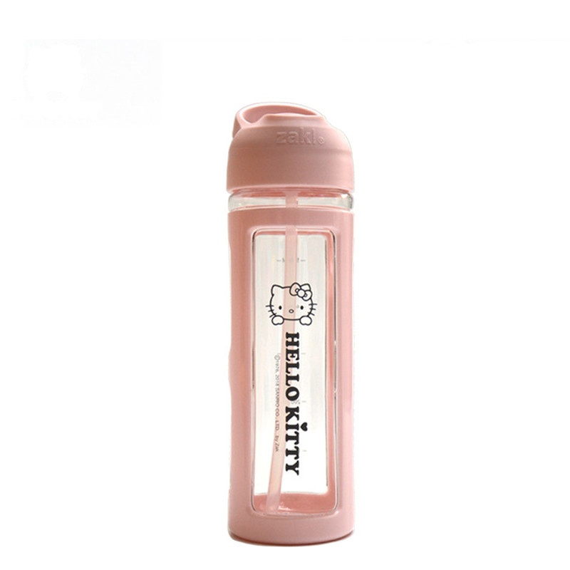 凯蒂猫(HELLO KITTY) 水杯HLCH-Q680C pp材质 安全锁扣 方便携带儿童女宝男宝大容量炫彩吸管杯
