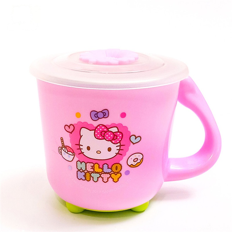 凯蒂猫(HELLO KITTY)水杯HLKO-9579C 双层不锈钢隔热防烫可拆卸易清洗双层杯身儿童男宝女宝大容量杯子
