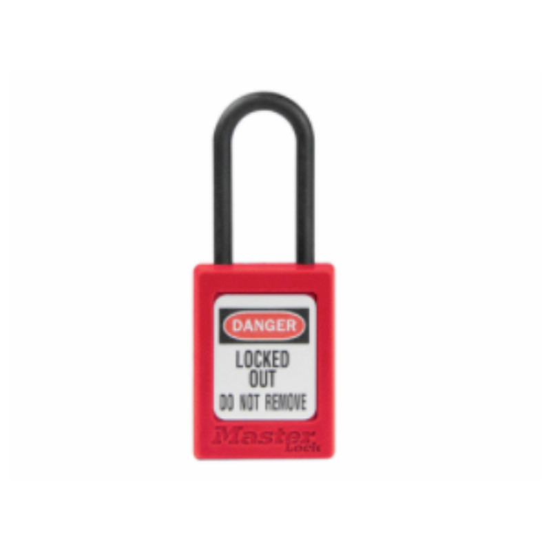 玛斯特锁 MASTER LOCK 4.76mm直径塑料锁钩,锁钩净高38mm,45mm高, 耐腐蚀工程塑料安全锁; 留