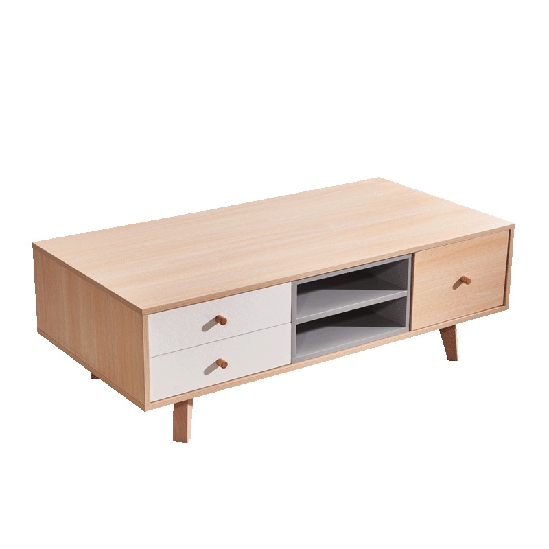 A家家具茶几 宜家风格茶几简约现代小户型茶几多功能储物茶桌客厅家具木质其他BC201