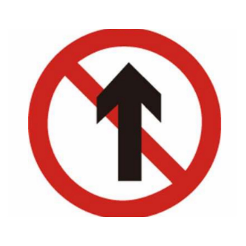 夜牌 Yepai 交通标识牌(配2条导轨):禁止直行