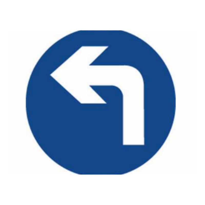 夜牌 Yepai 交通标识牌(配2条导轨):左转