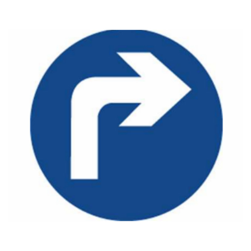 夜牌 Yepai 交通标识牌(配2条导轨):右转