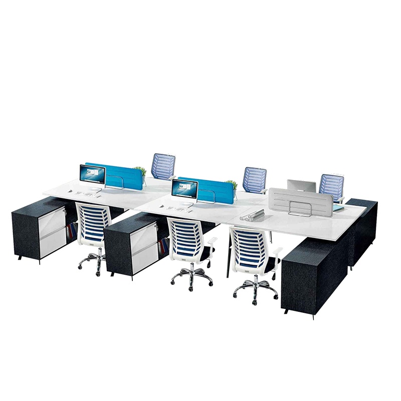 [万保]电脑桌 办公家具 屏风办公桌 六人位面对面组合简约现代屏风电脑桌职员桌 可定制其他