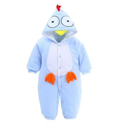 卡比一木KBMLOVELY3-18月宝宝秋冬爬服婴幼儿通用内衣棉服哈衣73cm 80cm棉衣金凤连体衣8558