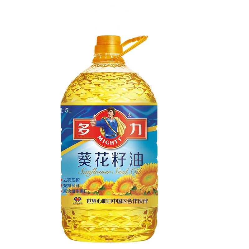 多力 葵花籽油(非转基因 压榨) 5L/瓶 4瓶/箱(单位:箱)