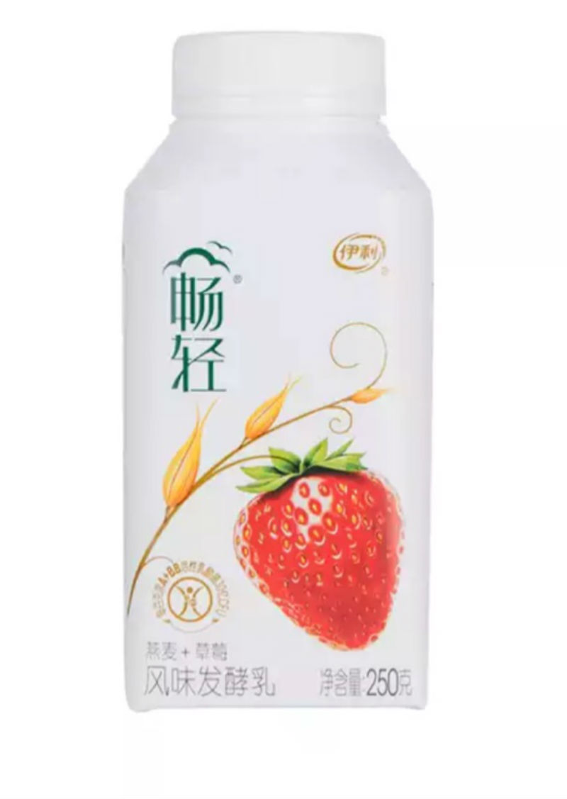 伊利畅轻燕麦&草莓酸奶风味发酵乳 250g