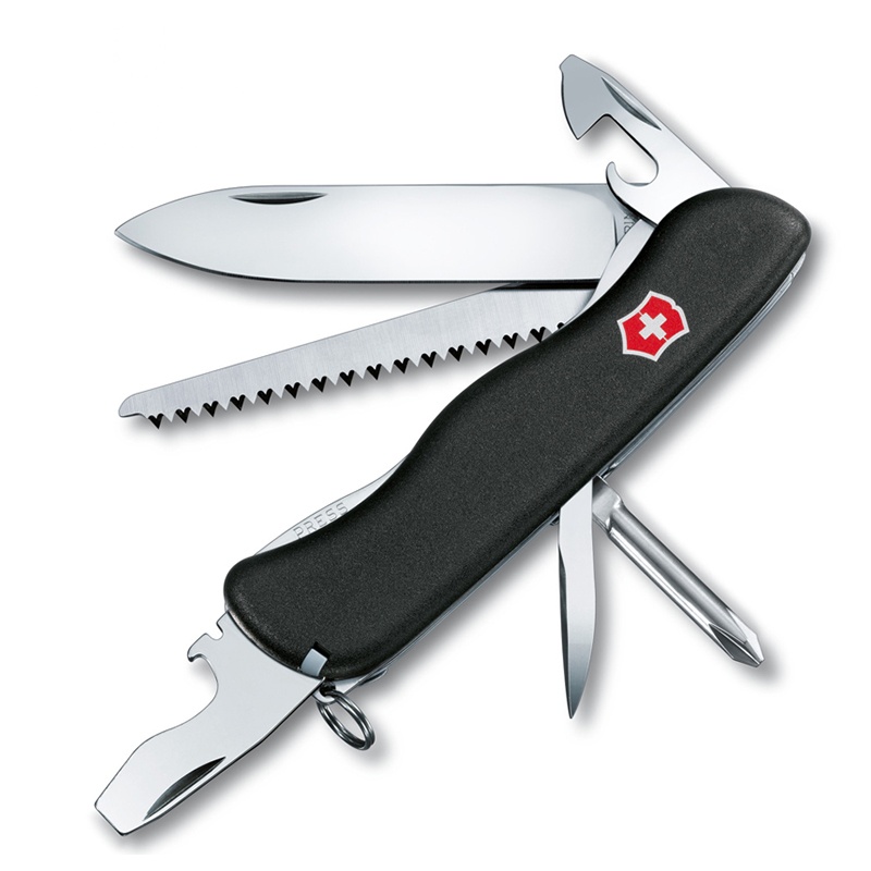 维氏(Victorinox)瑞士军刀原装正品多功能便携瑞士刀黑色追猎者0.8463.3