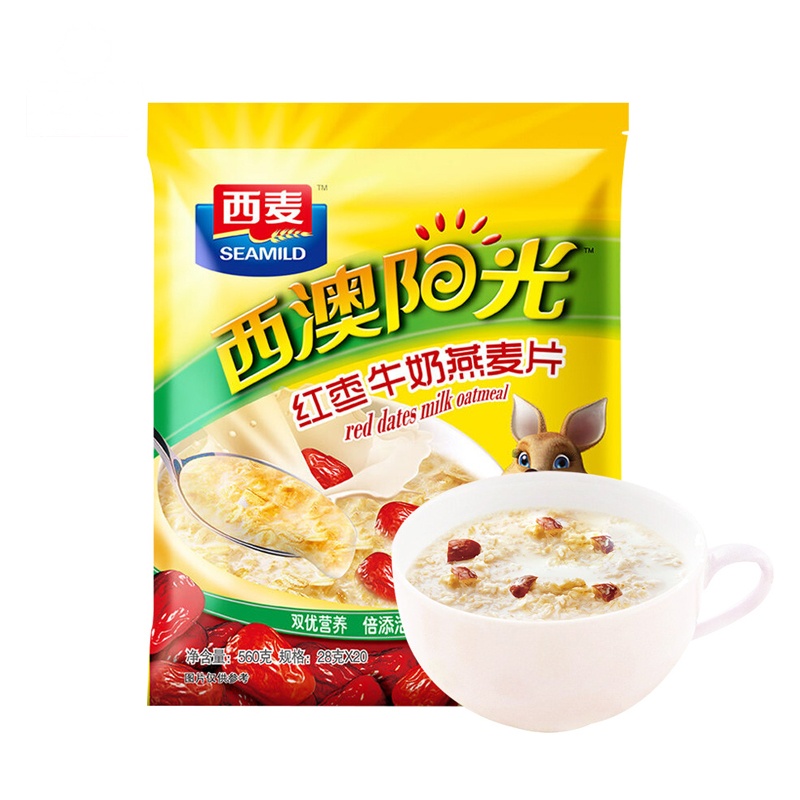 西麦红豆牛奶/红枣牛奶燕麦片560g*2袋