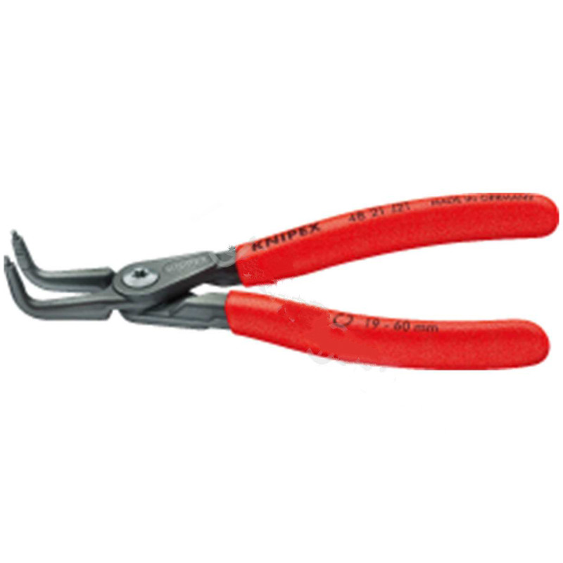 凯尼派克 KNIPEX 48 21 J31210mm 精密内卡簧钳(灰色磷酸处理头部 防滑塑料套柄)