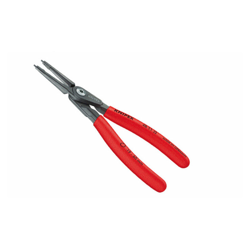 凯尼派克 KNIPEX 48 11 J3精密内卡簧钳（直嘴，灰色，磷酸盐处理，防滑塑料套柄）40-100mm