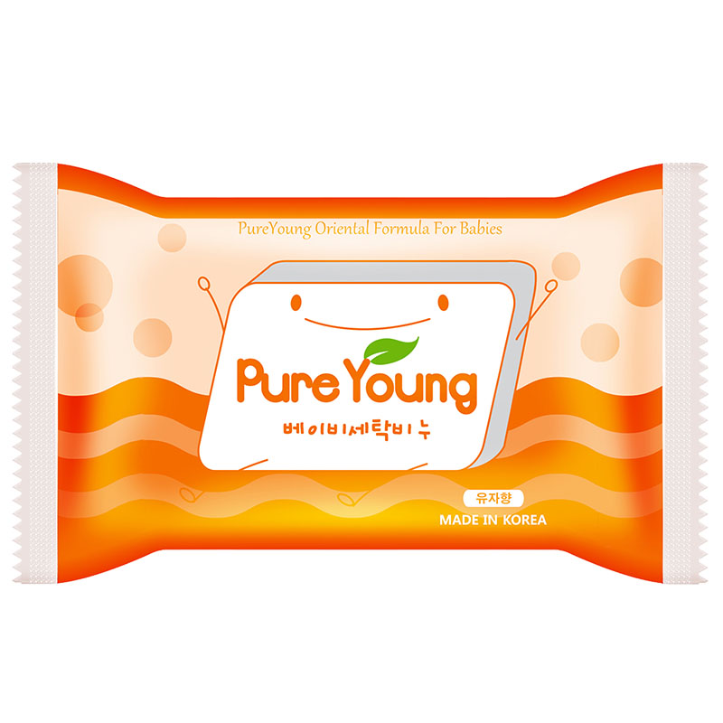 飘漾(Pure Young)婴幼儿洗衣皂 肥皂 柚子香80g(韩国原装进口)