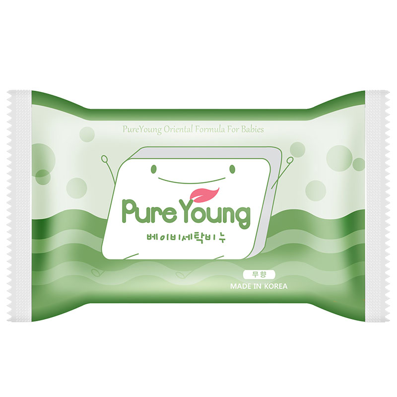 飘漾(Pure Young)婴幼儿洗衣皂 肥皂 无香型80g(韩国原装进口)