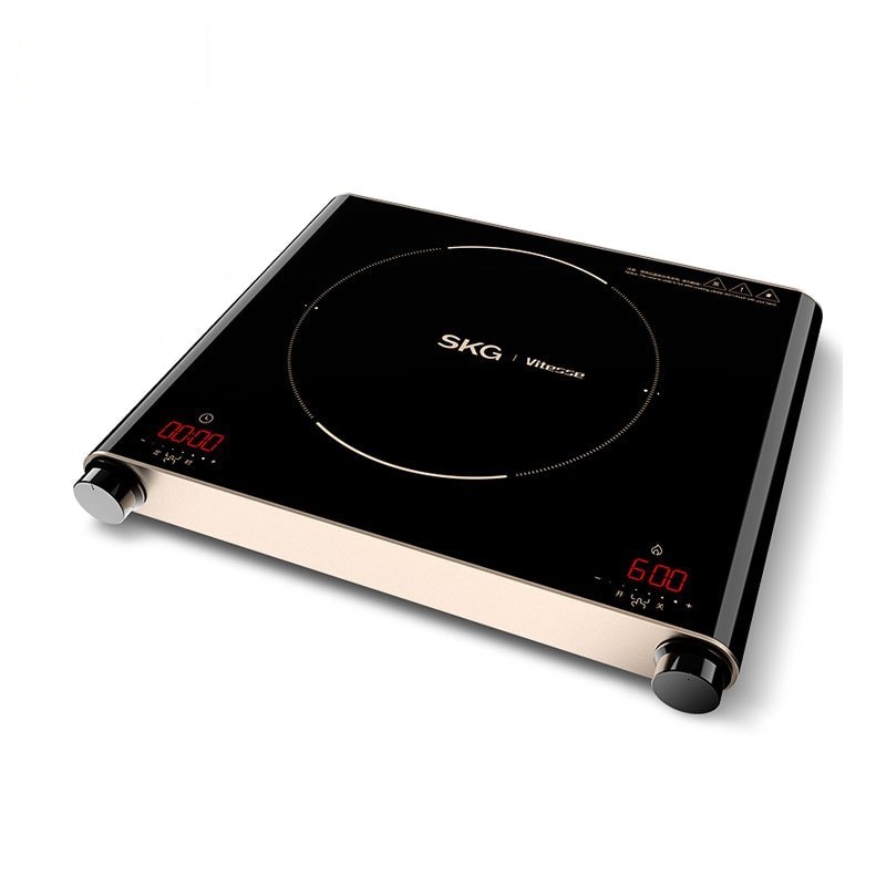 艾诗凯奇(SKG) 电陶炉 1685D金色 10档以上多重火力选择微晶面板家用不挑锅双旋钮数码速显电磁炉