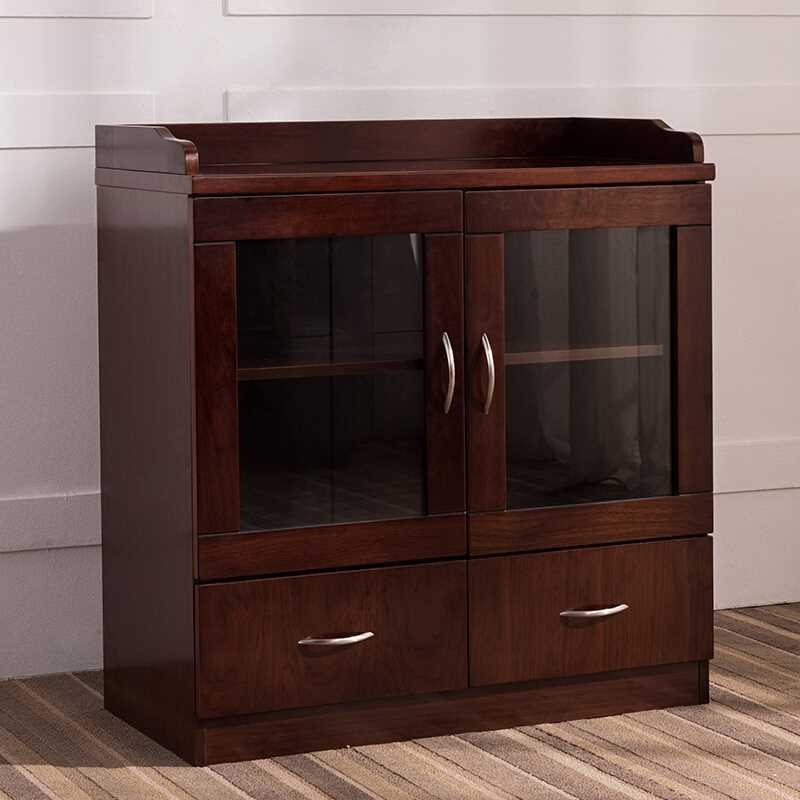 鑫金虎 办公家具茶水柜实木贴皮餐边柜双门会客室茶水柜储物柜碗柜 茶水柜双开门