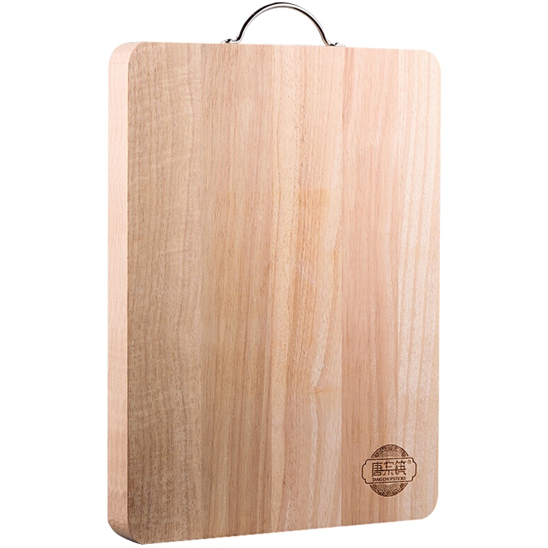 唐宗筷 原木菜板 方形砧板 橡胶木切菜板厨房案板 原木面板(40*30*2cm) C6269