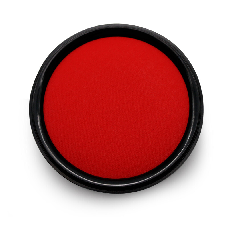 欧标(MATE-IOT) YY01 圆形快干印泥68mm 财务办公橡皮章印台 红色塑料盒印章 3个装