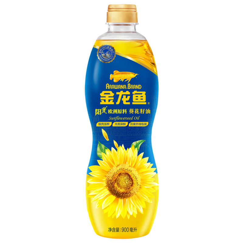 金龙鱼 阳光葵花籽油900ml 瓶装