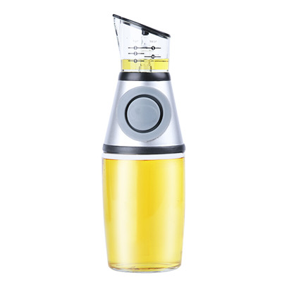诺派(NUOPAI)按压计量油壶250ml 油瓶 透明玻璃控油壶 调料瓶 创意厨房用品 漏玻璃油瓶 C6722