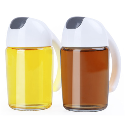 诺派(NUOPAI)玻璃油壶两个装300ml*2 家用自动开合玻璃油瓶 防漏调料瓶 控油壶 厨房用品 调味瓶 C6705
