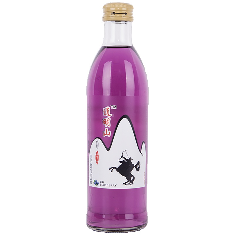 通明山水果酒(蓝莓味)迷你装小酒3度300ml*1瓶单瓶