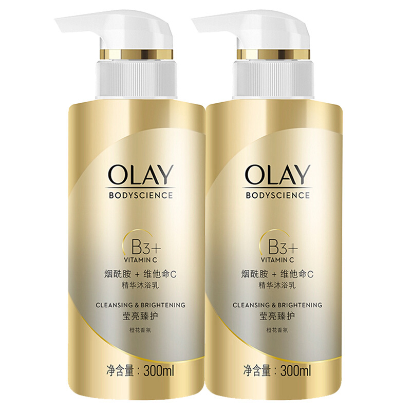 玉兰油(OLAY)BODYSCIENCE莹亮臻护精华沐浴乳300ML两支装