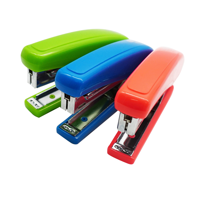 欧标(MATE-IOT) B2335小型订书机 10#迷你办公文具订书器学生钉书机 可用10号书钉 绿色2个装