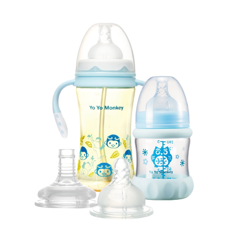优优马骝新生儿奶瓶套装组合MS2138蓝色