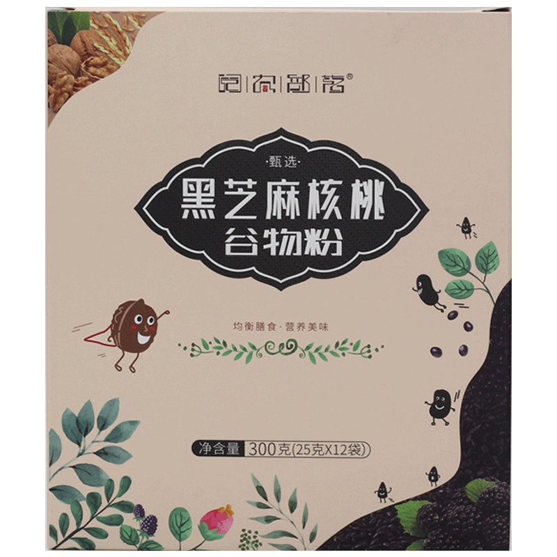 阅农部落 黑芝麻核桃谷物粉 25g*12