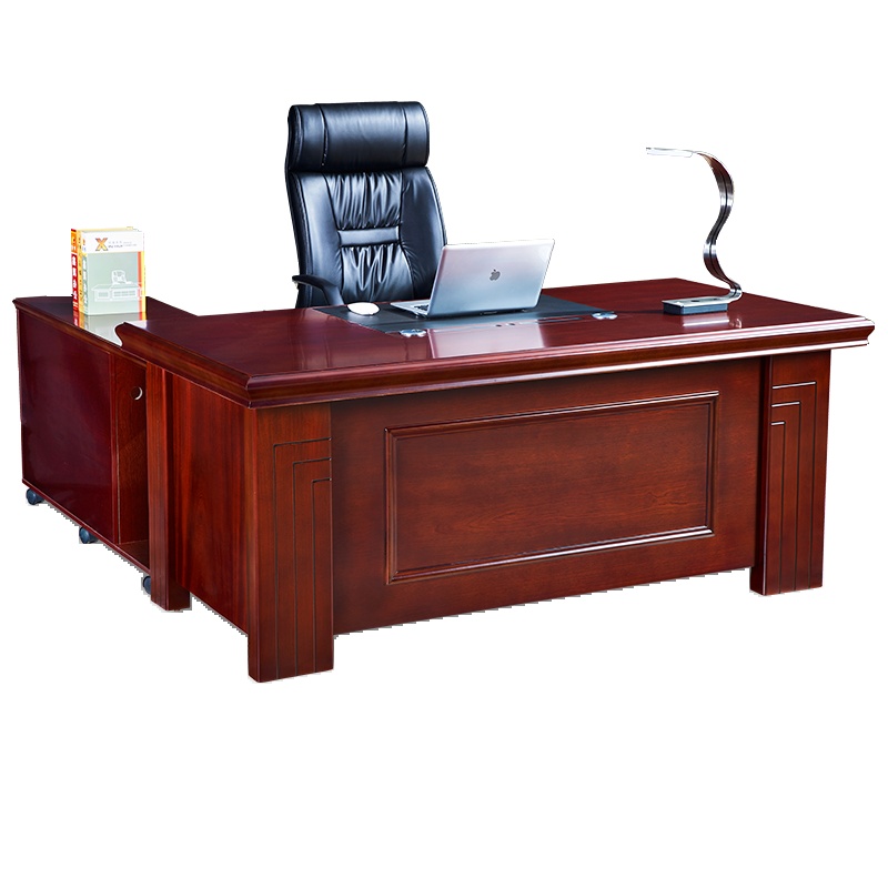 HiBoss 办公家具油漆老板桌总裁桌大班台经理桌文件柜桌椅组合1.8米
