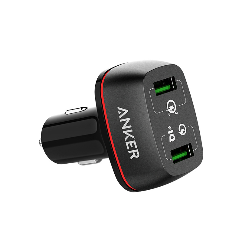 Anker 42W QC3.0+QC2.0 2口车载充电器黑色 A2224P11