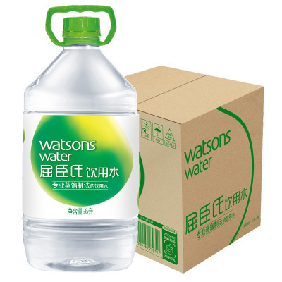 屈臣氏(Watsons) 饮用水(蒸馏制法)6L *4瓶 整箱