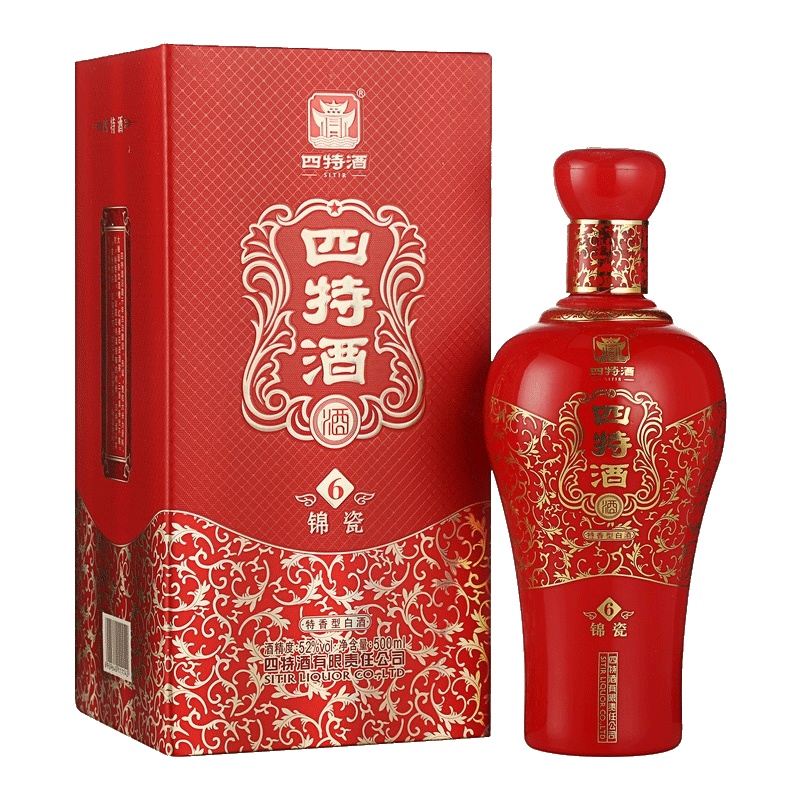 四特 白酒 锦瓷6 特香型 52度 500ml