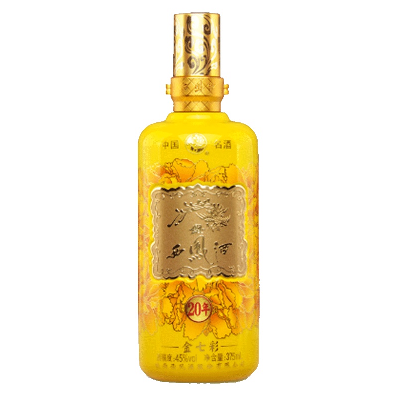 西凤 七彩系列(20年)45度375ml*6整箱装凤香型白酒(电商版)