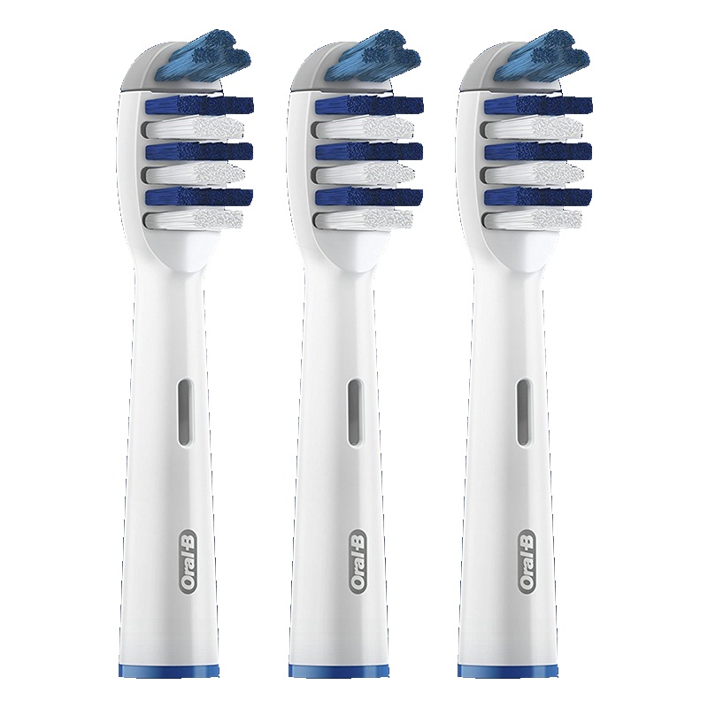 [柔软刷毛]博朗(BRAUN)EB30-3 电动牙刷头 清洁亮白 3个装 适配2D/3D/DS4型号