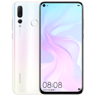 华为/HUAWEI nova 4 极点全面屏 2000万超广角三摄 6GB+128GB 贝母白 移动联通电信4G拍照全网通手机