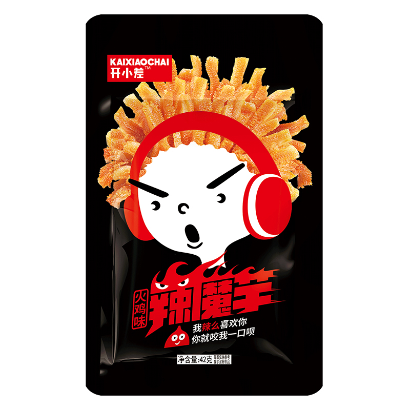 开小差火鸡味辣魔芋42g素毛肚休闲小吃