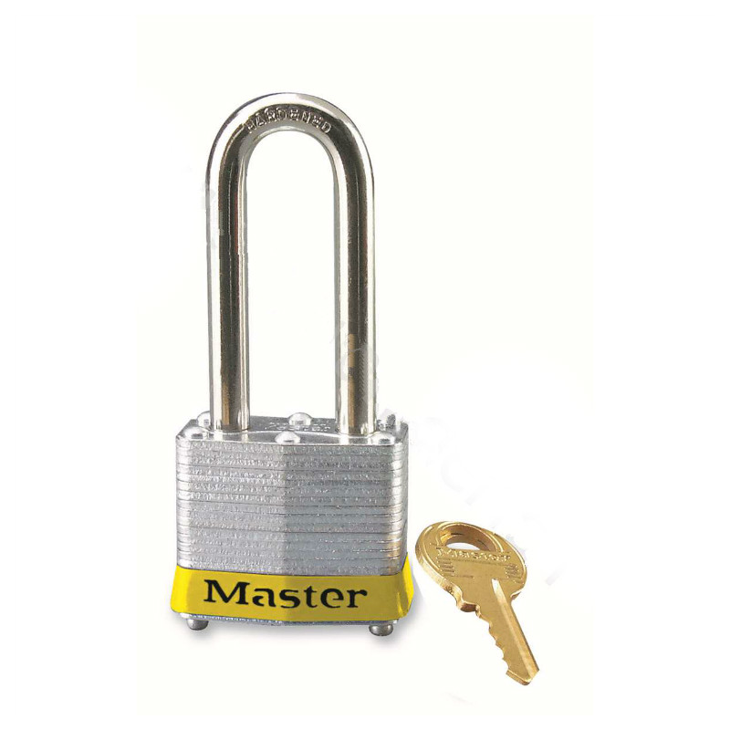 玛斯特锁 MASTER LOCK 3MCNLHYLW 7mm锁钩，锁钩净高51mm，黄色胶圈，钢板千层锁