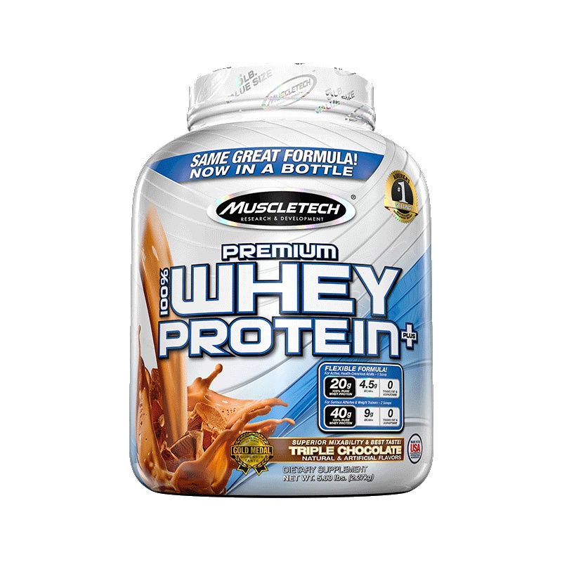 MUSCLETECH 肌肉科技 Premium乳清蛋白粉 巧克力味 5磅/罐 美国进口 乳清蛋白 粉剂