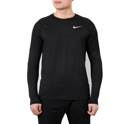 耐克(NIKE)2019春男子跑步紧身衣运动卫衣 M NK ELMNT CREW AH8978-010