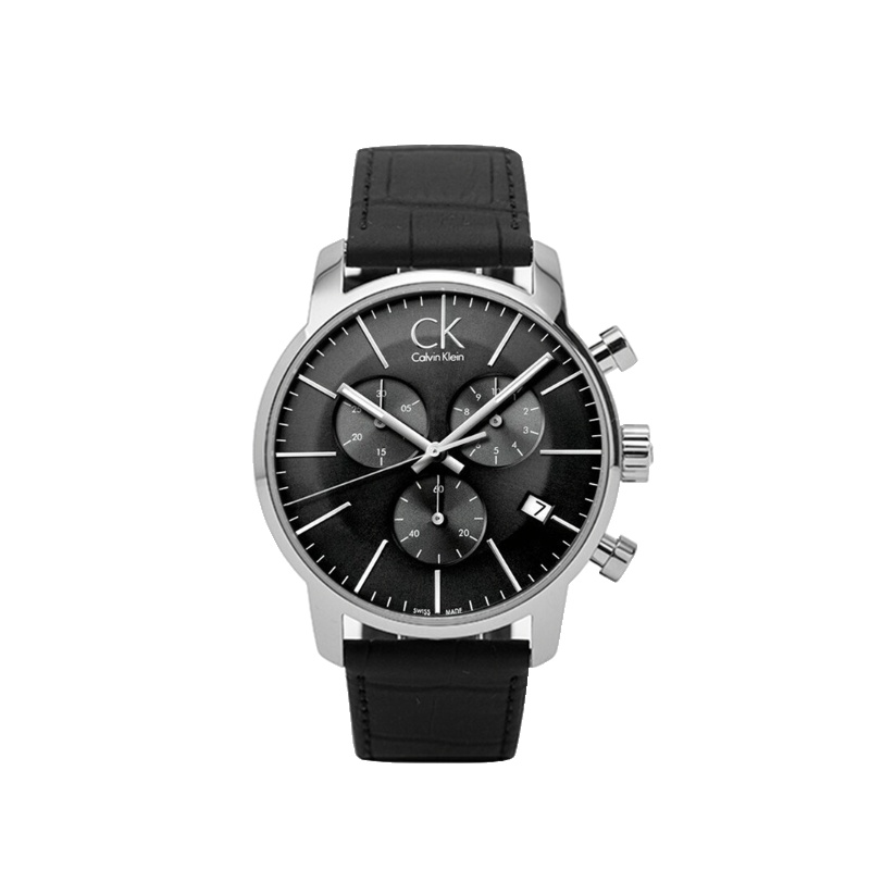 卡文克莱(Calvin Klein) CITY系列男士欧美品牌时尚休闲石英表男 黑盘黑皮带 K2G271C3