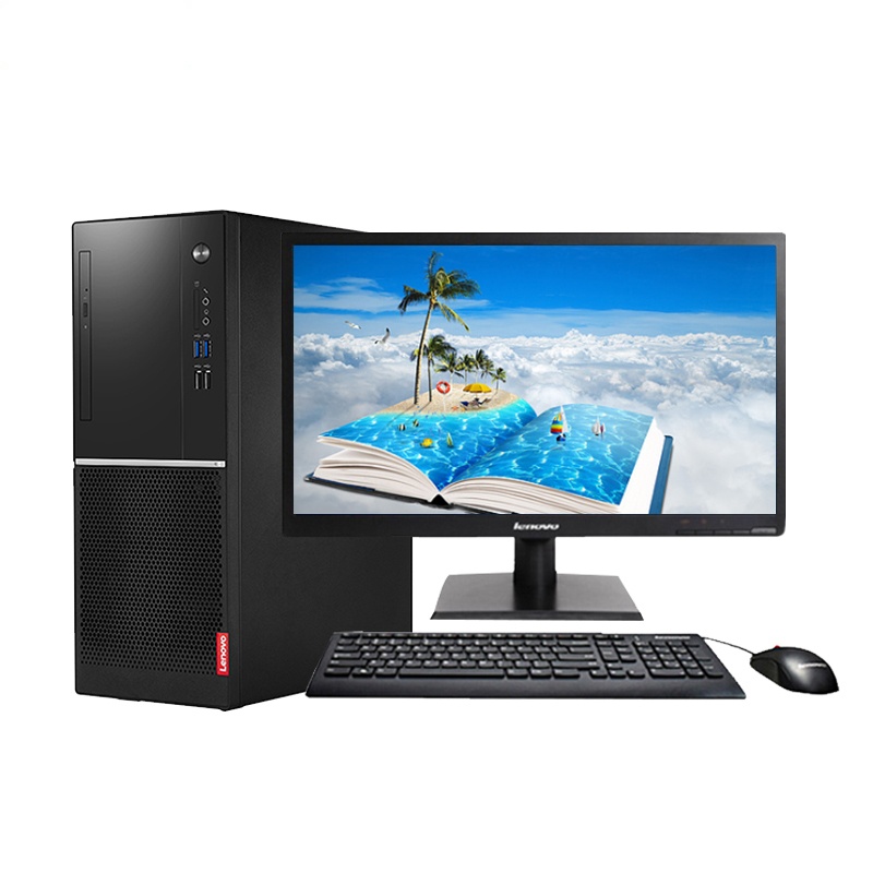 联想(Lenovo)扬天M6201k商用电脑19.5寸显示器 i3-7100 4G 1TB WIN7(政企专供)