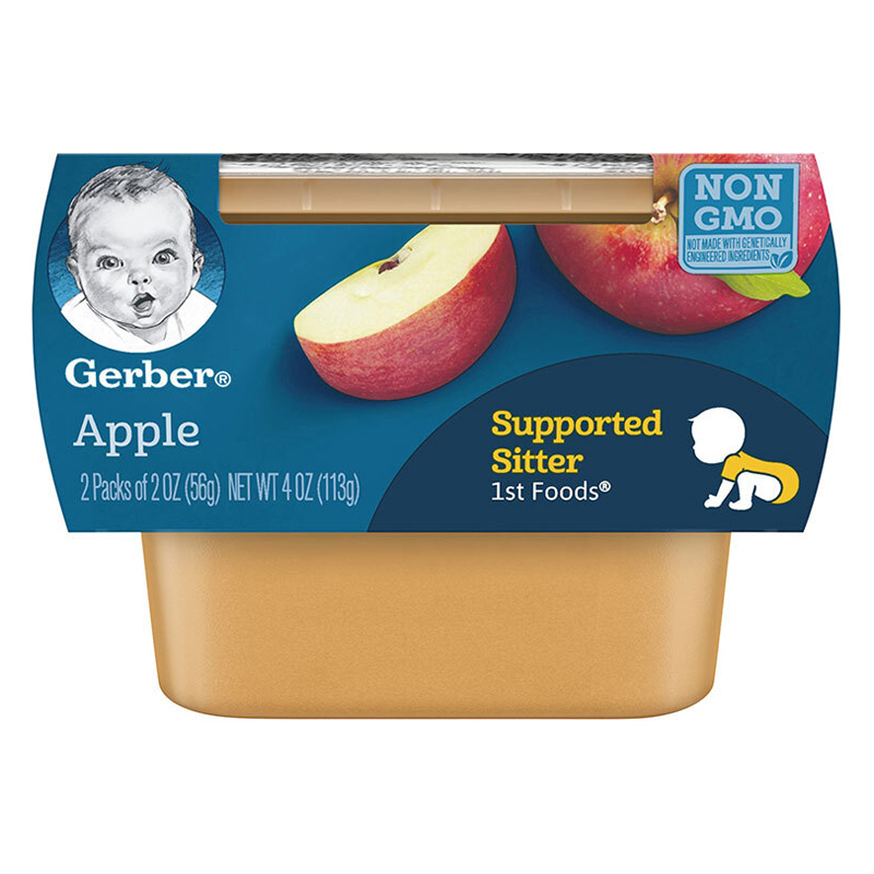 嘉宝Gerber婴幼儿辅食 苹果泥 一段辅食初期 113g 罐装6个月以上美国进口