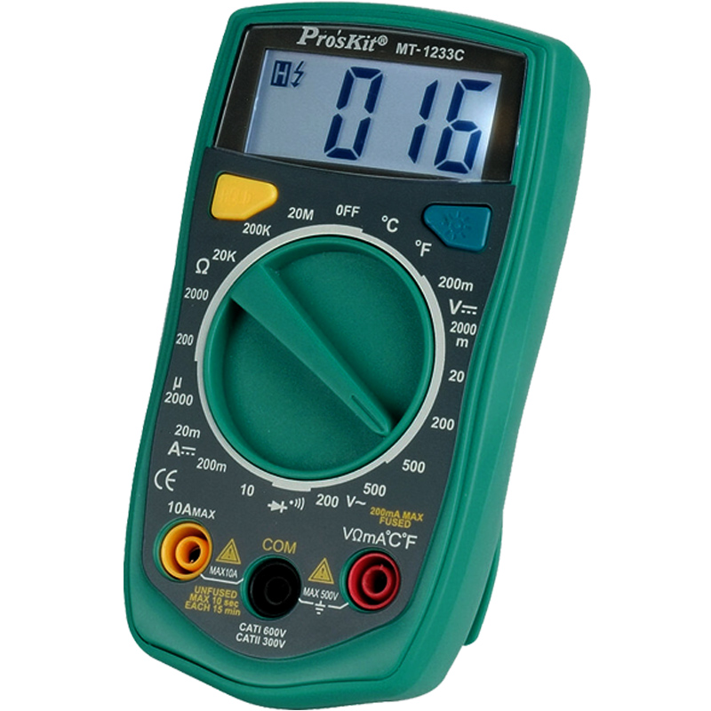 宝工 Pro'sKit MT-1233D-C 3_1/2位数字万用表(带方波测试)