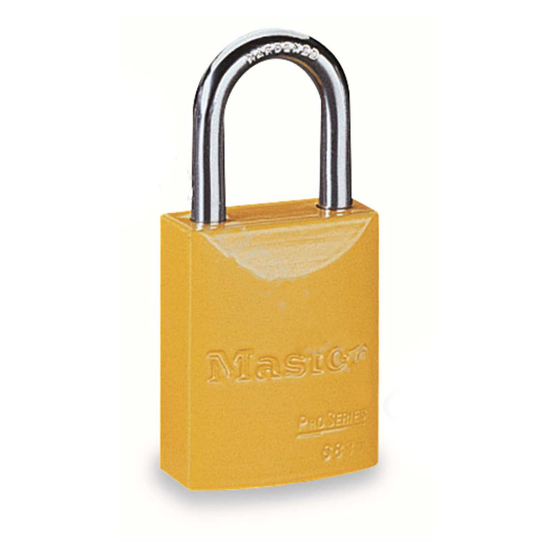 玛斯特锁 MASTER LOCK 6835MCNYLW 6mm锁钩,锁钩净高27mm,黄色铝合金安全锁